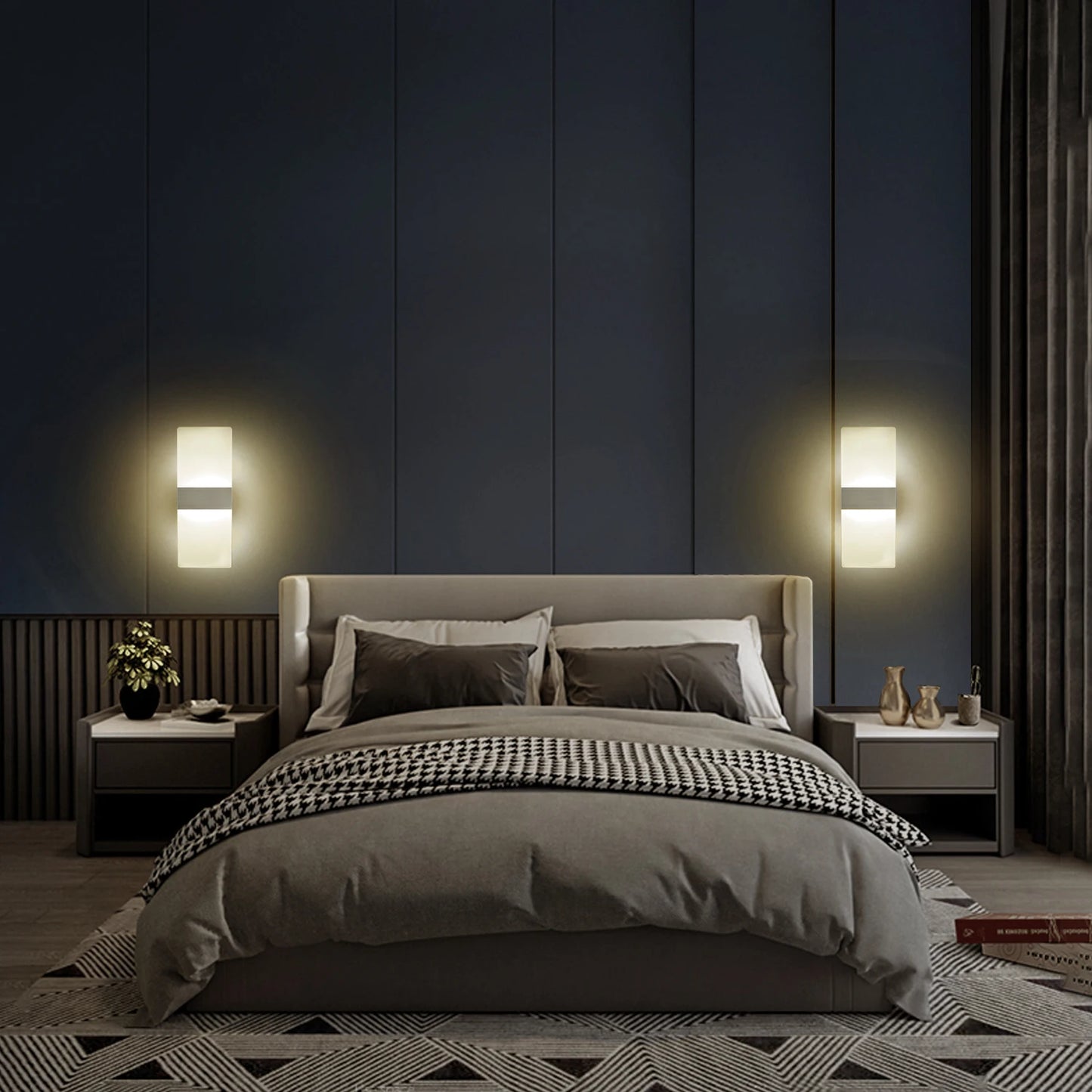 lampe murale contemporaine led diffuseur acrylique lumineux