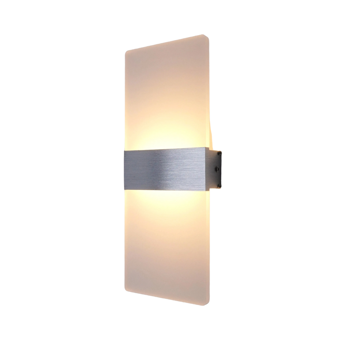 applique murale moderne aluminium acrylique lumiere haut bas douce
