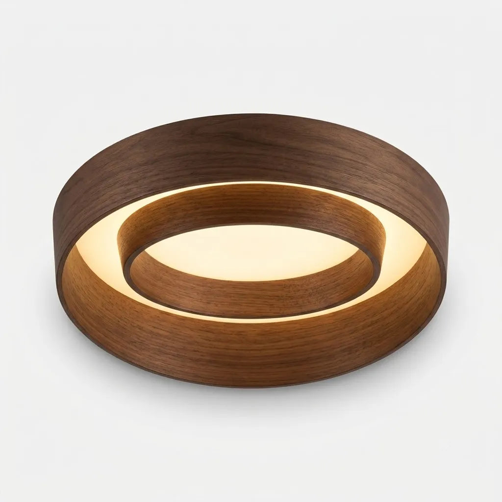 Plafonnier LED Bois Noyer