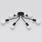 Plafonnier Spider LED métal noir design industriel minimaliste