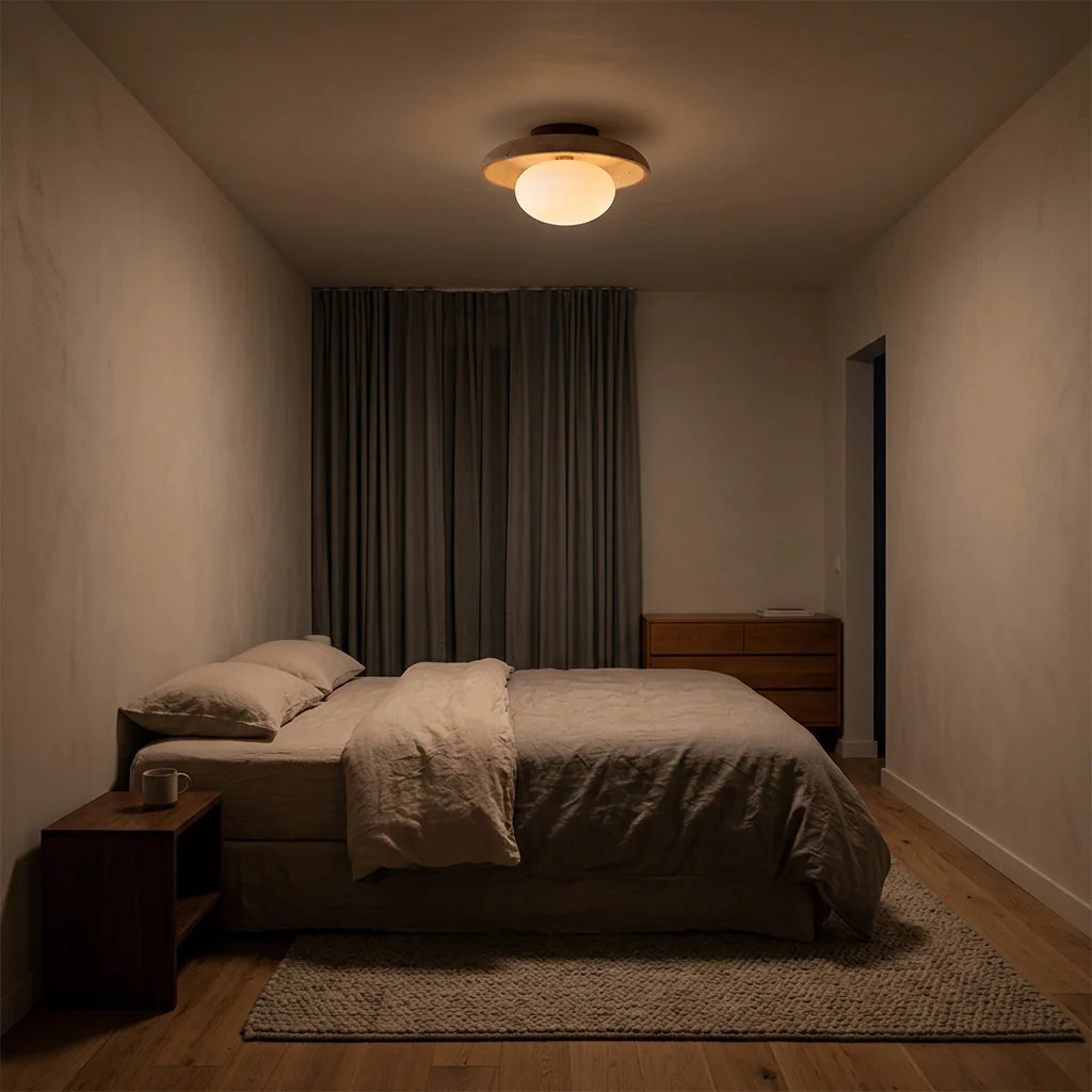 Plafonnier Cataliel dans une chambre soirée