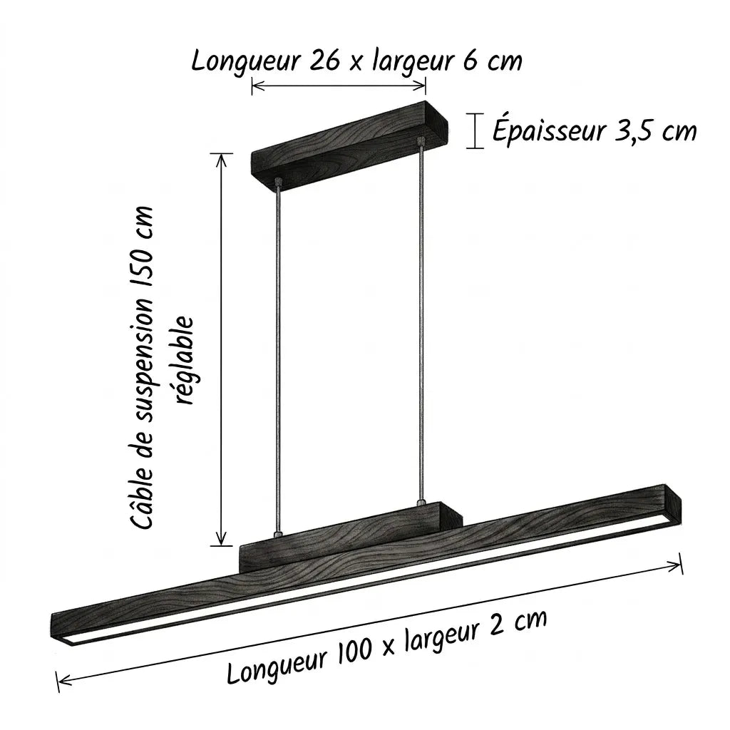 Suspension Linemoda - Guide des tailles