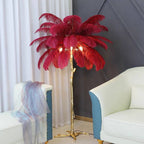 Lampadaire Fleur Plumes Coloré