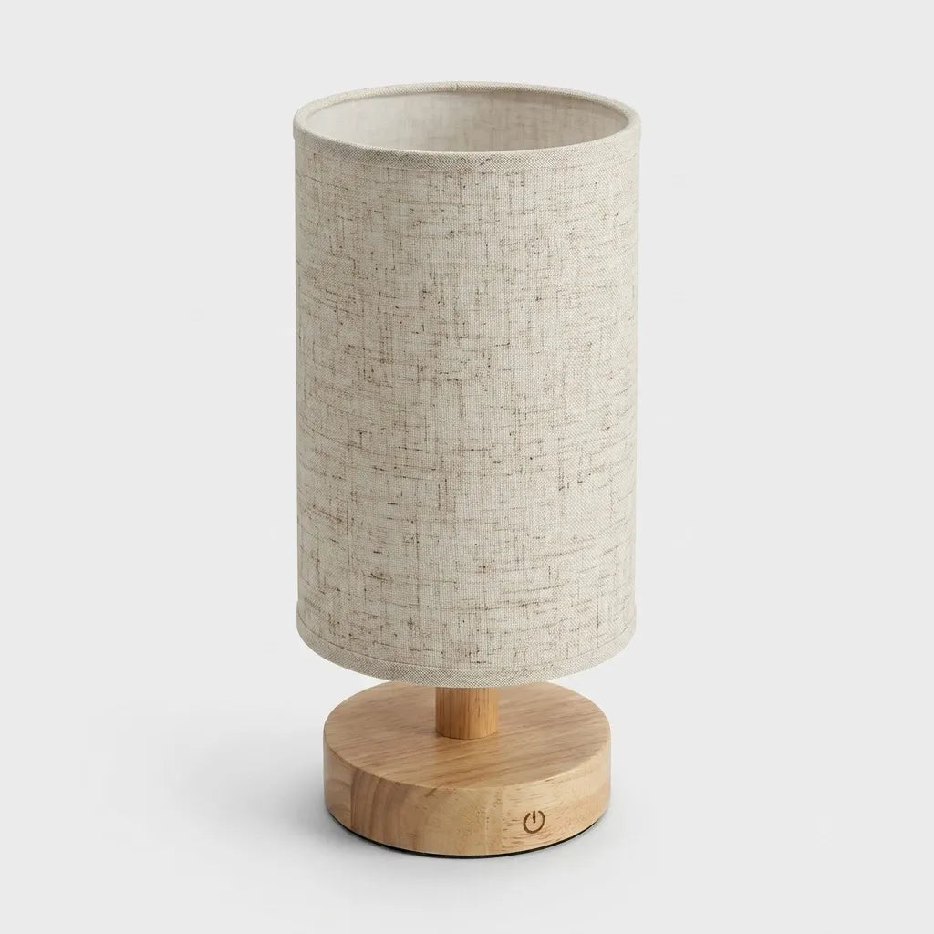 Lampe de Table Bois Sans Fil LED Rechargeable
