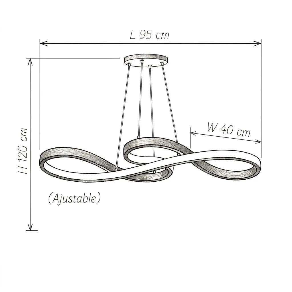 Lustre Eclipsera - Guide des tailles agrandi