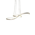 lustre LED Eclipse avec câbles ajustables en hauteur.
