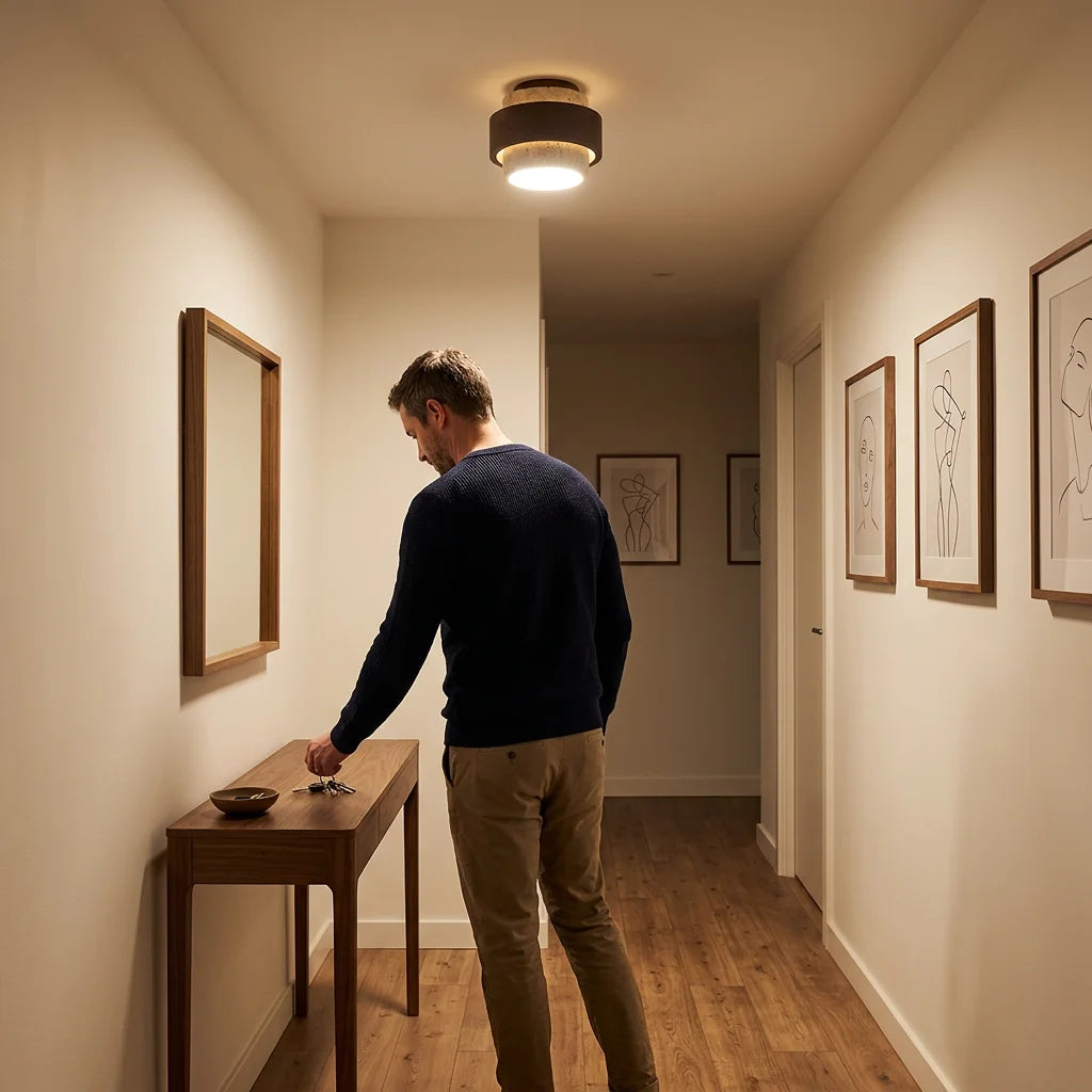 Plafonnier Eltalor dans une entrée