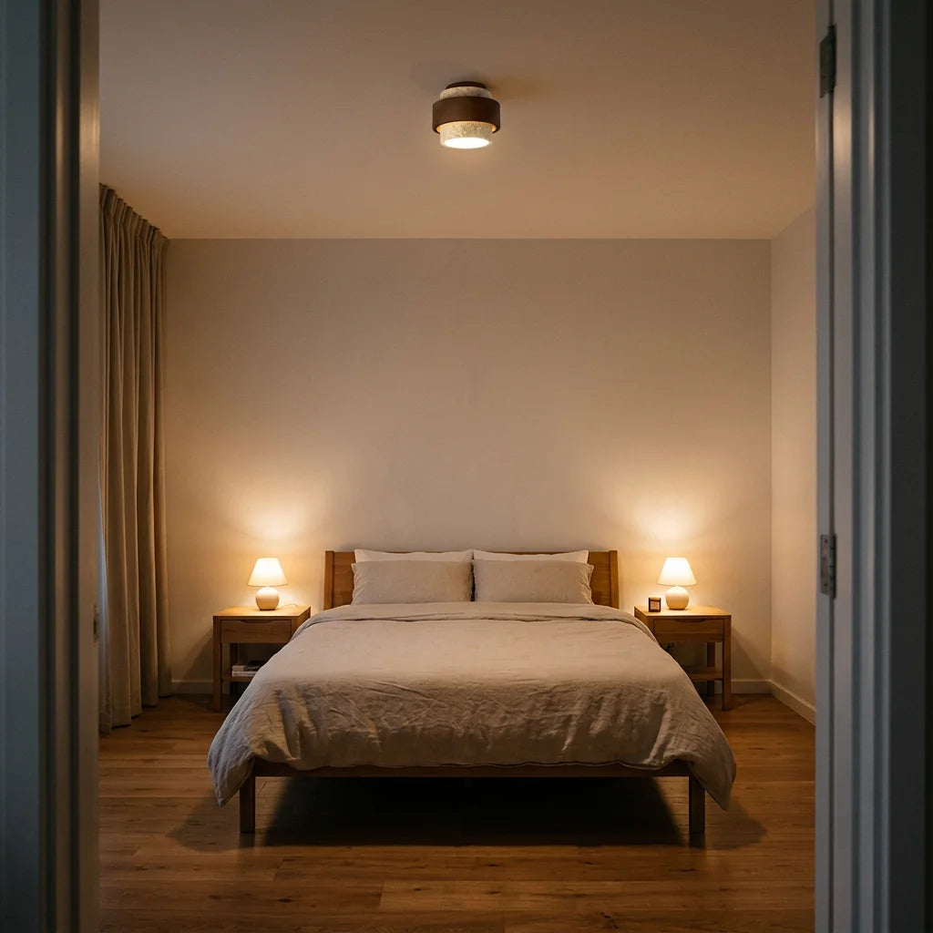Plafonnier Eltalor dans une chambre soirée
