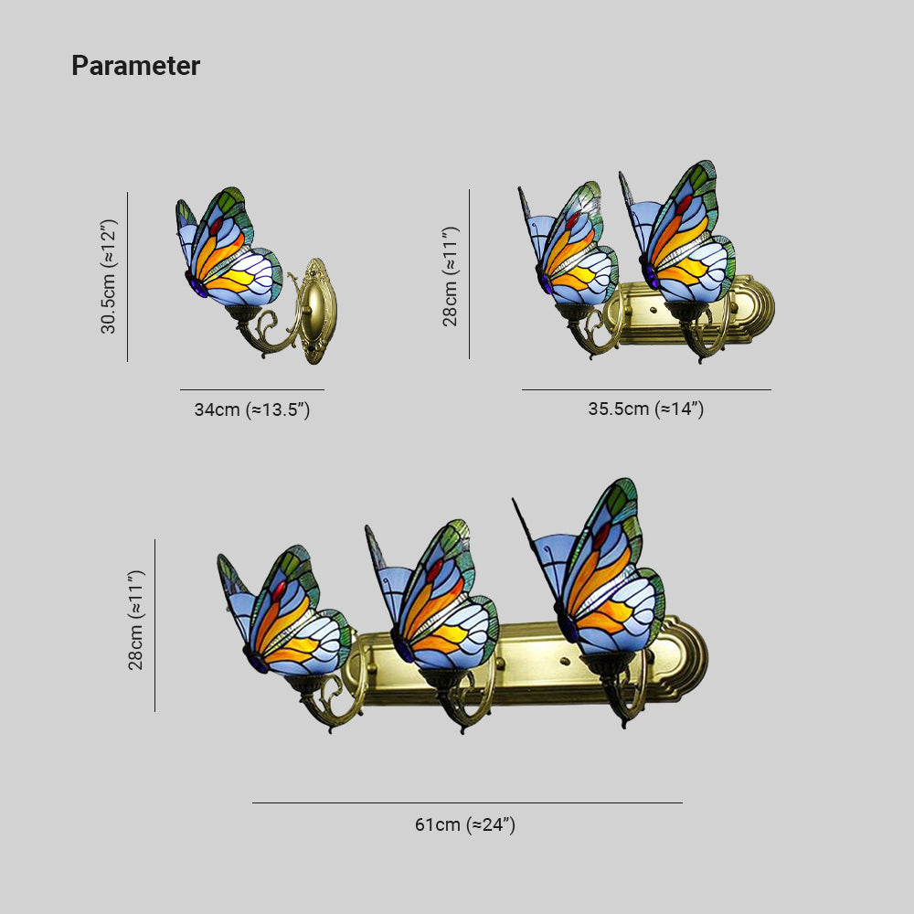 Applique Murale Papillon Tiffany