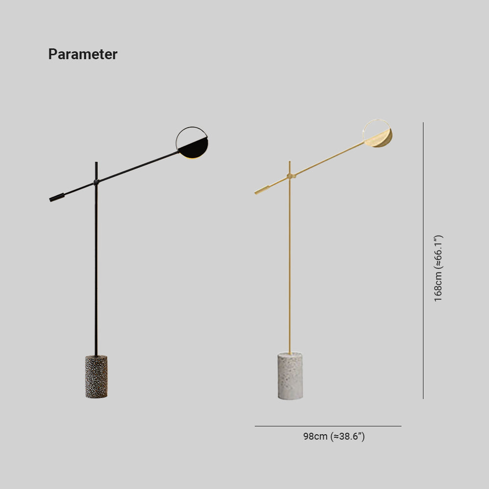 Lampadaire Linéaire Terrazzo Métal