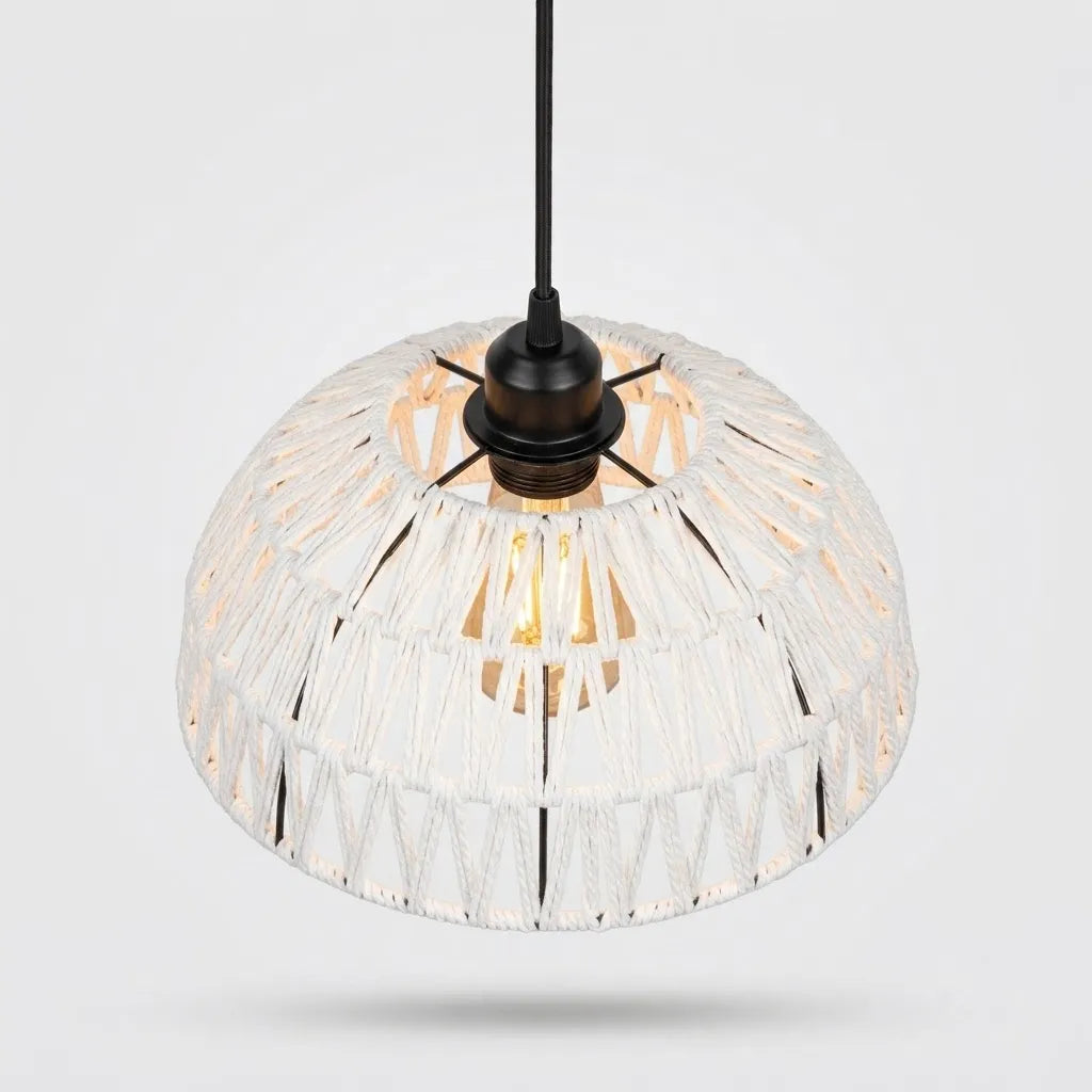 Lustre Rotin Corde Hemp - détail de la matière