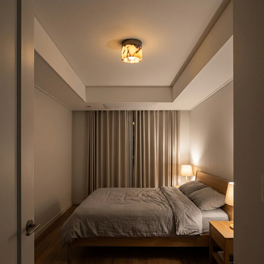 Plafonnier Ivinir dans une chambre soirée