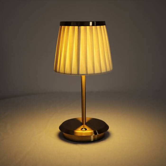 Lampe de Chevet Sans Fil Tissu LED – Rechargeable Tactile Design, Kumas