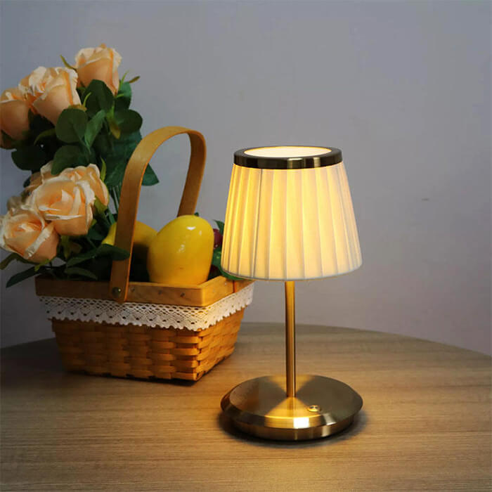 Lampe de Chevet Sans Fil Tissu LED – Rechargeable Tactile Design, Kumas