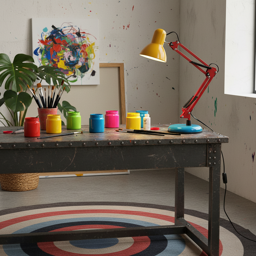 Lampe de Table Flexo Memphis, schéma technique