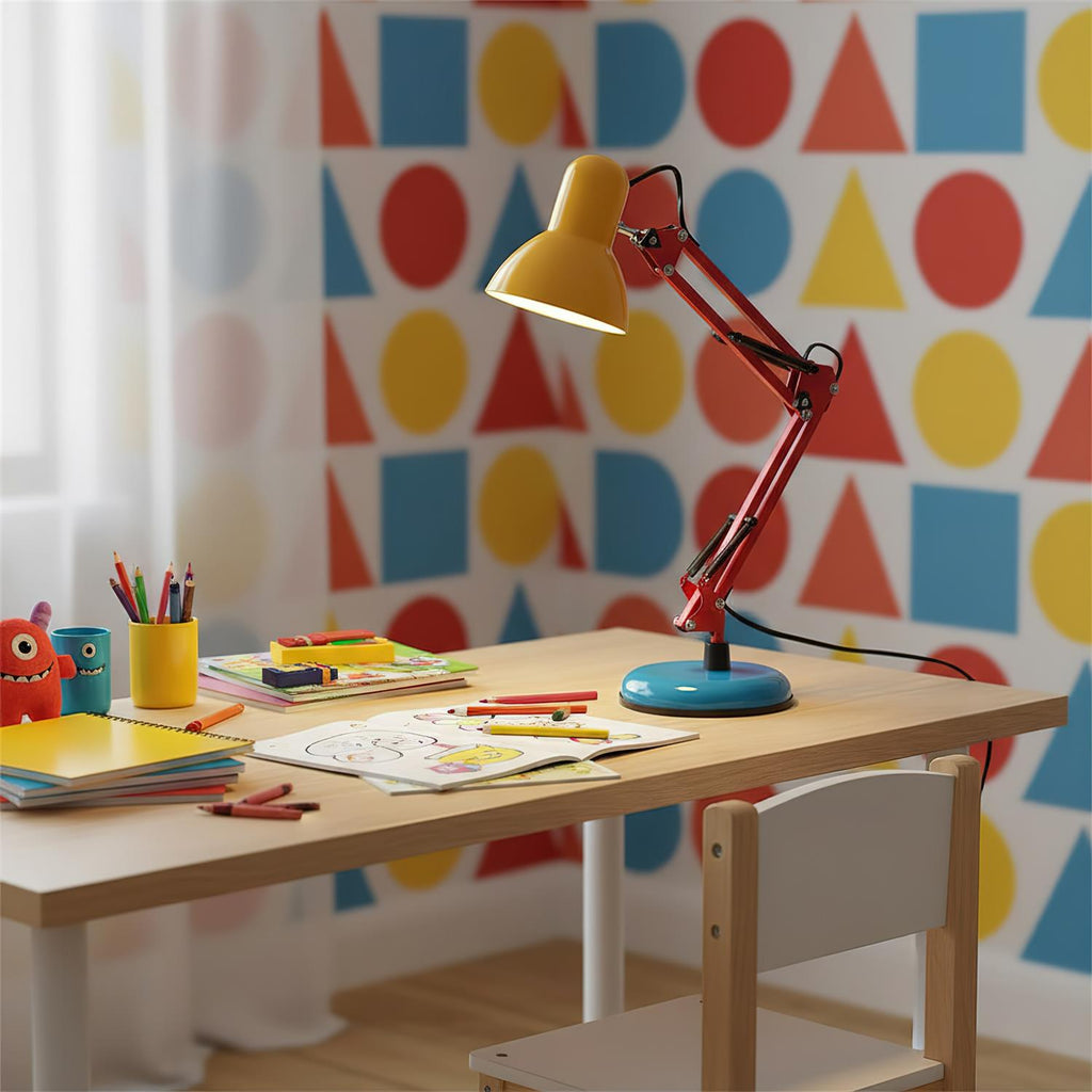 Lampe de Table Flexo Memphis, vue de face gros plan