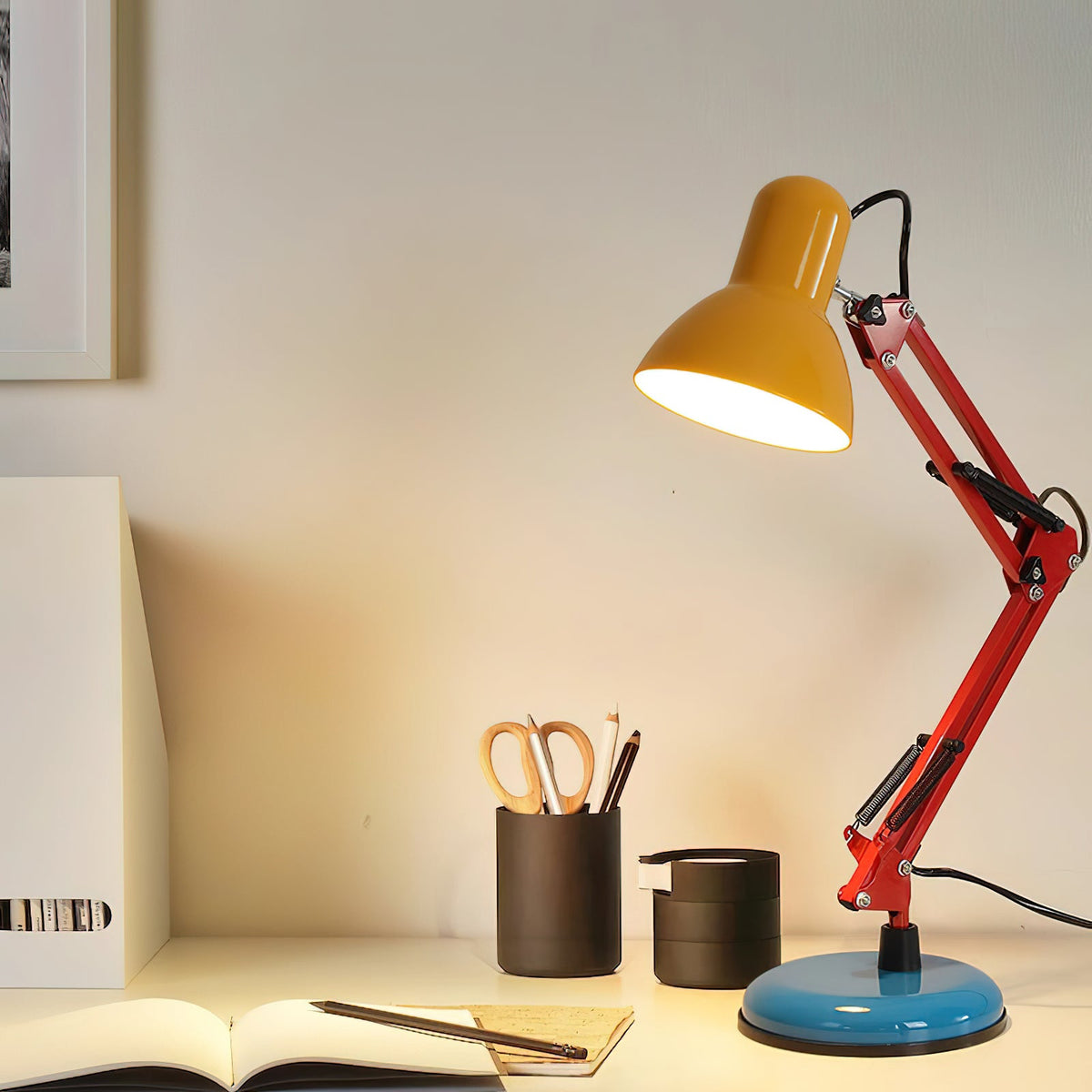Lampe de Table Flexo Memphis, vue de détail bras
