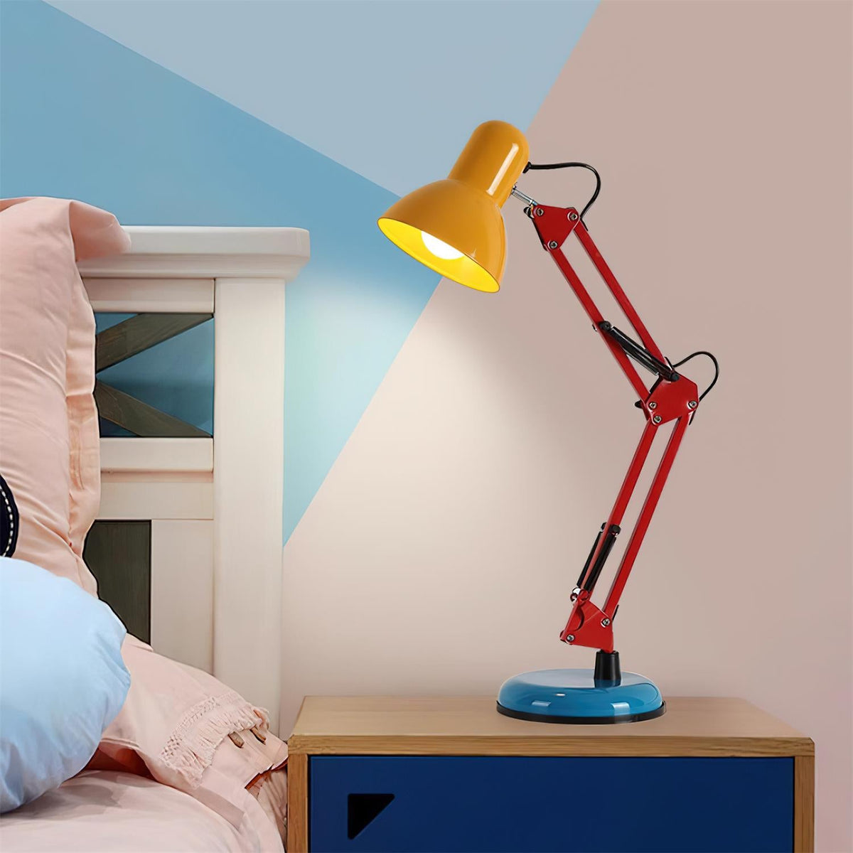 Lampe de Table Flexo Memphis, vue de détail abat-jour