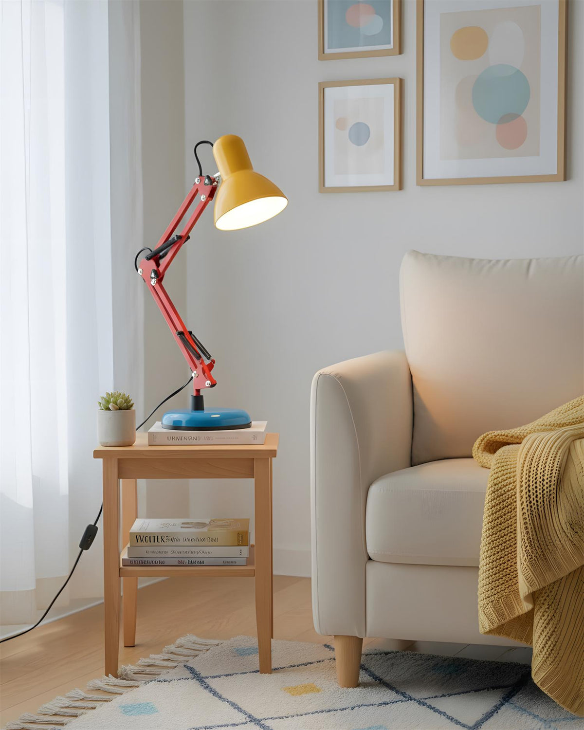 Lampe de Table Flexo Memphis, packshot fond neutre