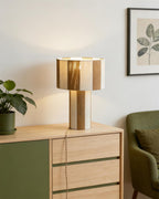 Lampe de Table Strivelle, coloris marron