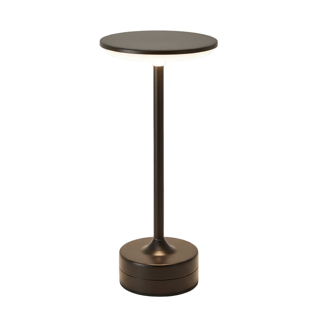Lampe de table LED en métal moderne avec éclairage tactile.