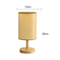 Lampe de Table LED Bois et Tissu – Design Minimaliste Naturel
