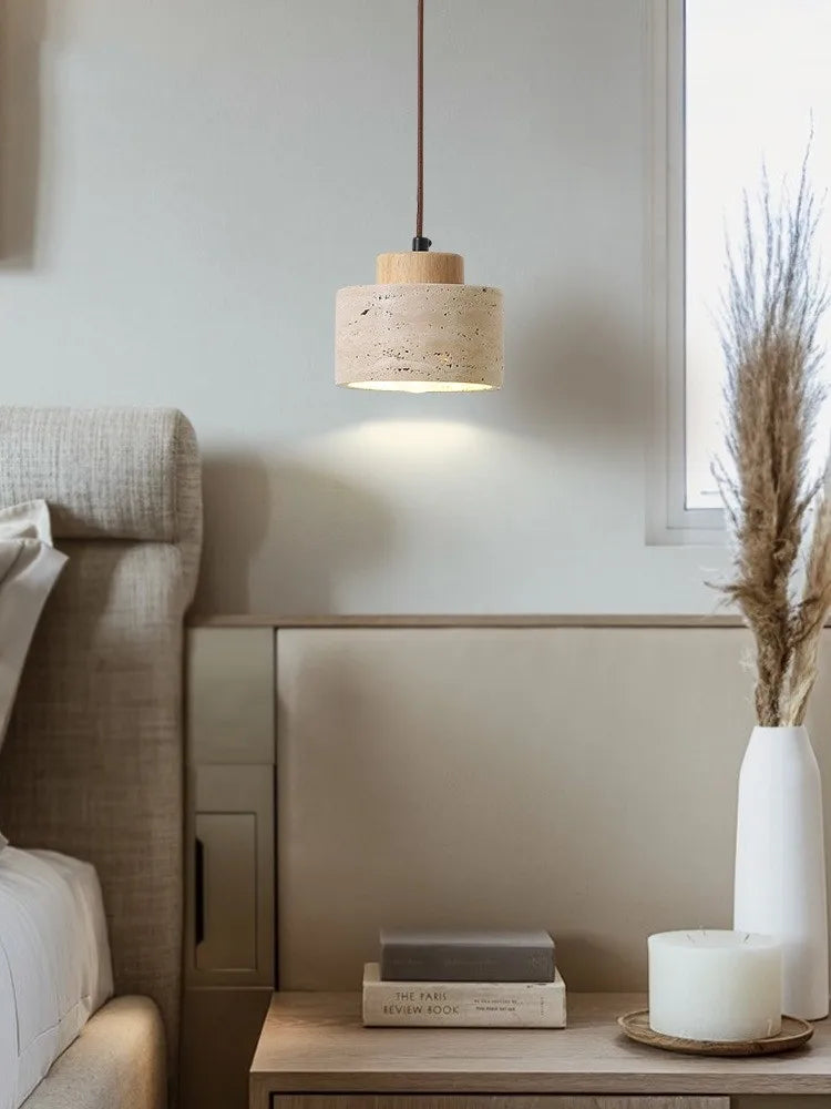 suspension minimaliste en pierre naturelle design moderne