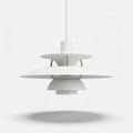 Suspension Macarel blanc moderne, packshot catalogue