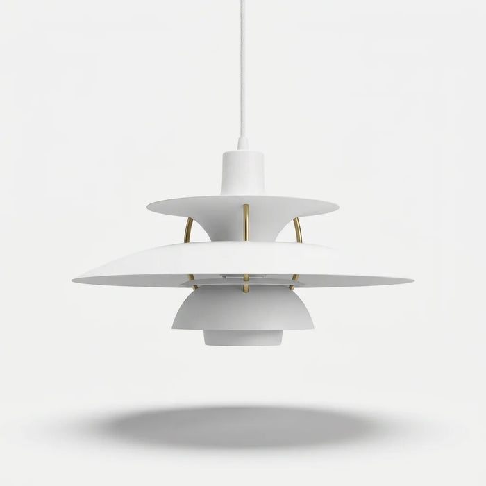 Suspension Macarel blanc moderne, packshot catalogue