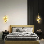 eclairage mural ou suspendu led forme spiral.