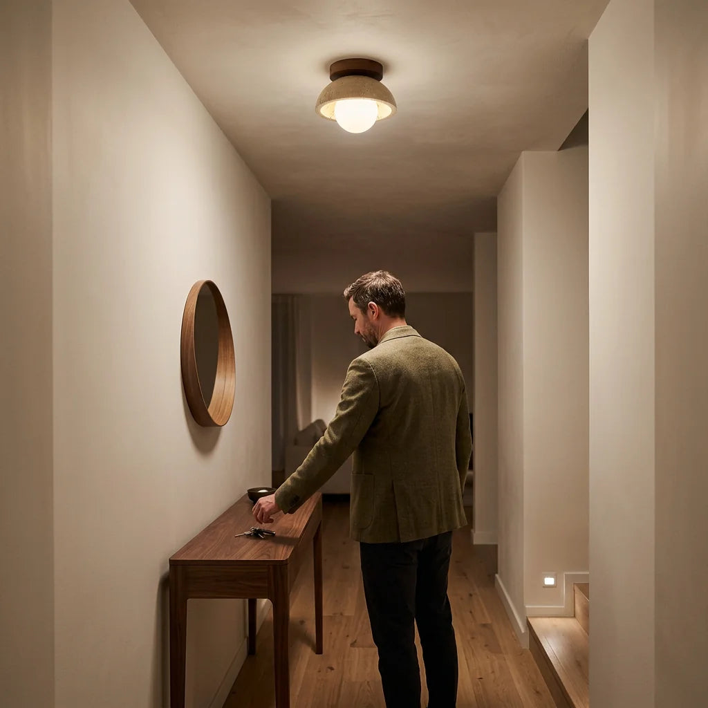 Plafonnier Mysa dans une entrée