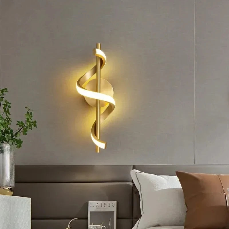 applique led nordique moderne or.