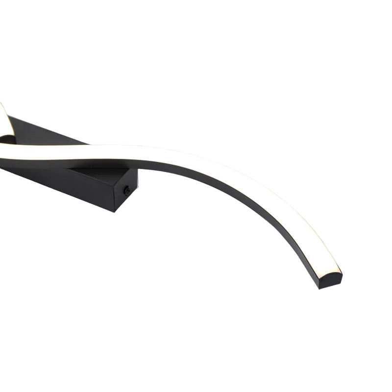 Base de fixation en aluminium noir du plafonnier LED moderne.