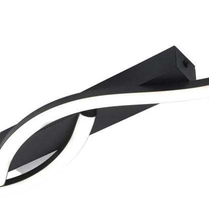 Détail de l’aluminium forgé du plafonnier LED moderne.