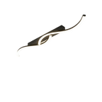 Plafonnier LED moderne noir avec ligne ondulée design.