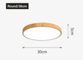 Plafonnier LED Rond Nordique – Design Bois Minimaliste