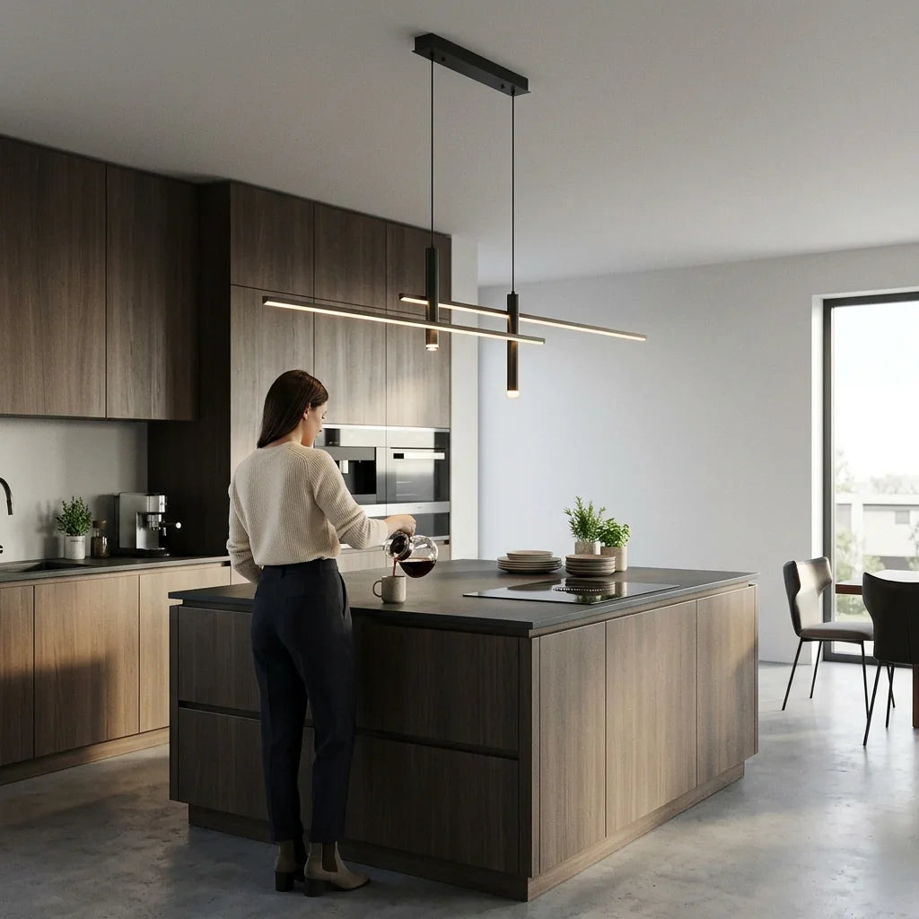 Suspension Prym noir mat, mise en situation cuisine