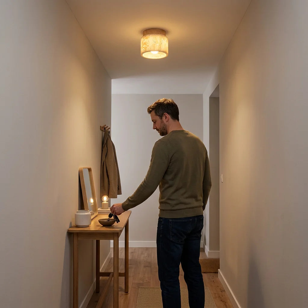 Plafonnier Solaya dans une entrée