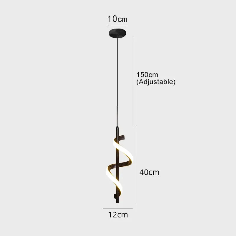 suspension led sculptural contemporary