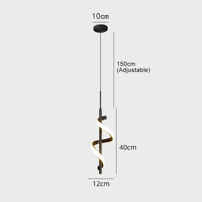 suspension led sculptural contemporary