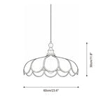 Suspension Bellarin, coloris noyer et beige