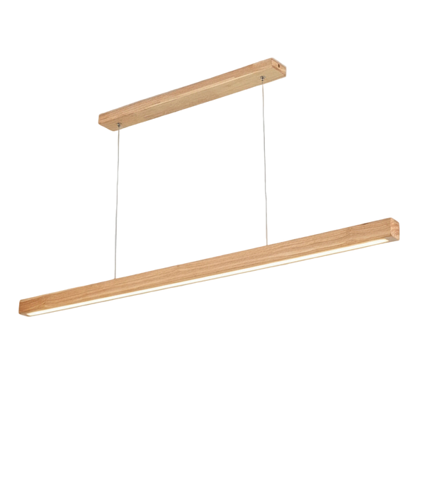 Suspension LED Bois Naturel – Design Scandinave Minimaliste Salle à Manger