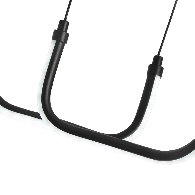 Luminaire ondulé moderne au style minimaliste.