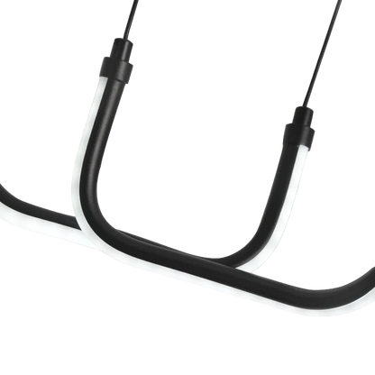 Luminaire ondulé moderne au style minimaliste.