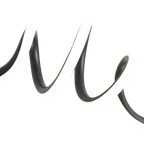 Détail de la lumière LED d’une suspension ondulée moderne.