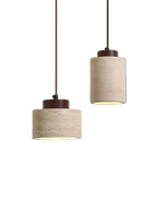 luminaire pierre naturelle style travertin minimaliste suspendu