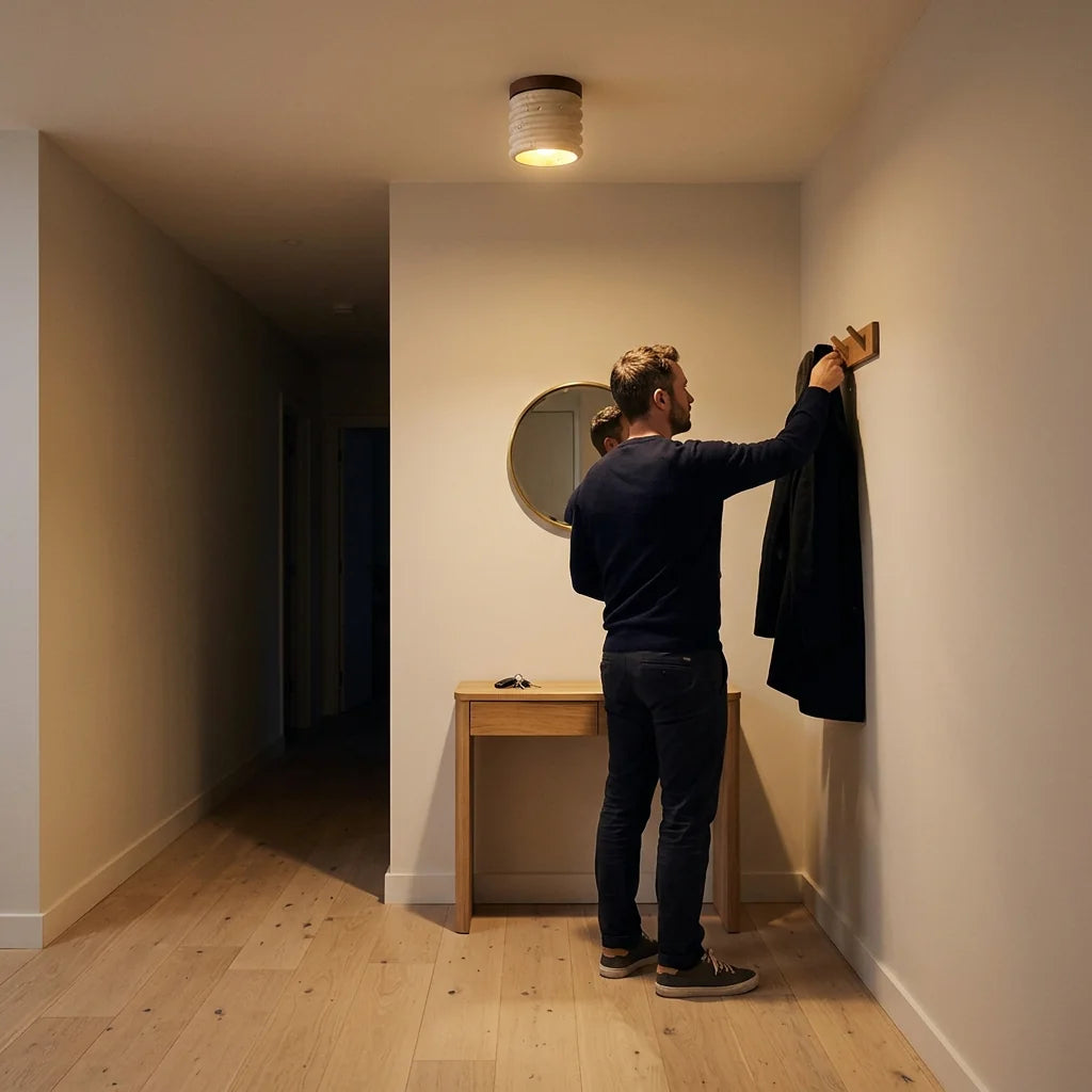 Plafonnier Vomaran dans une entrée
